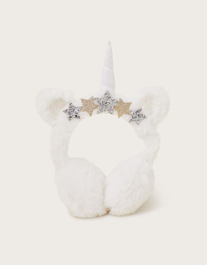 Galactic Unicorn Faux Fur Earmuffs, , large