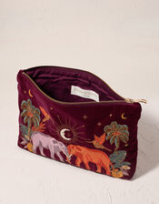 Elizabeth Scarlet Enchanted Elephant Velvet Pouch, , large