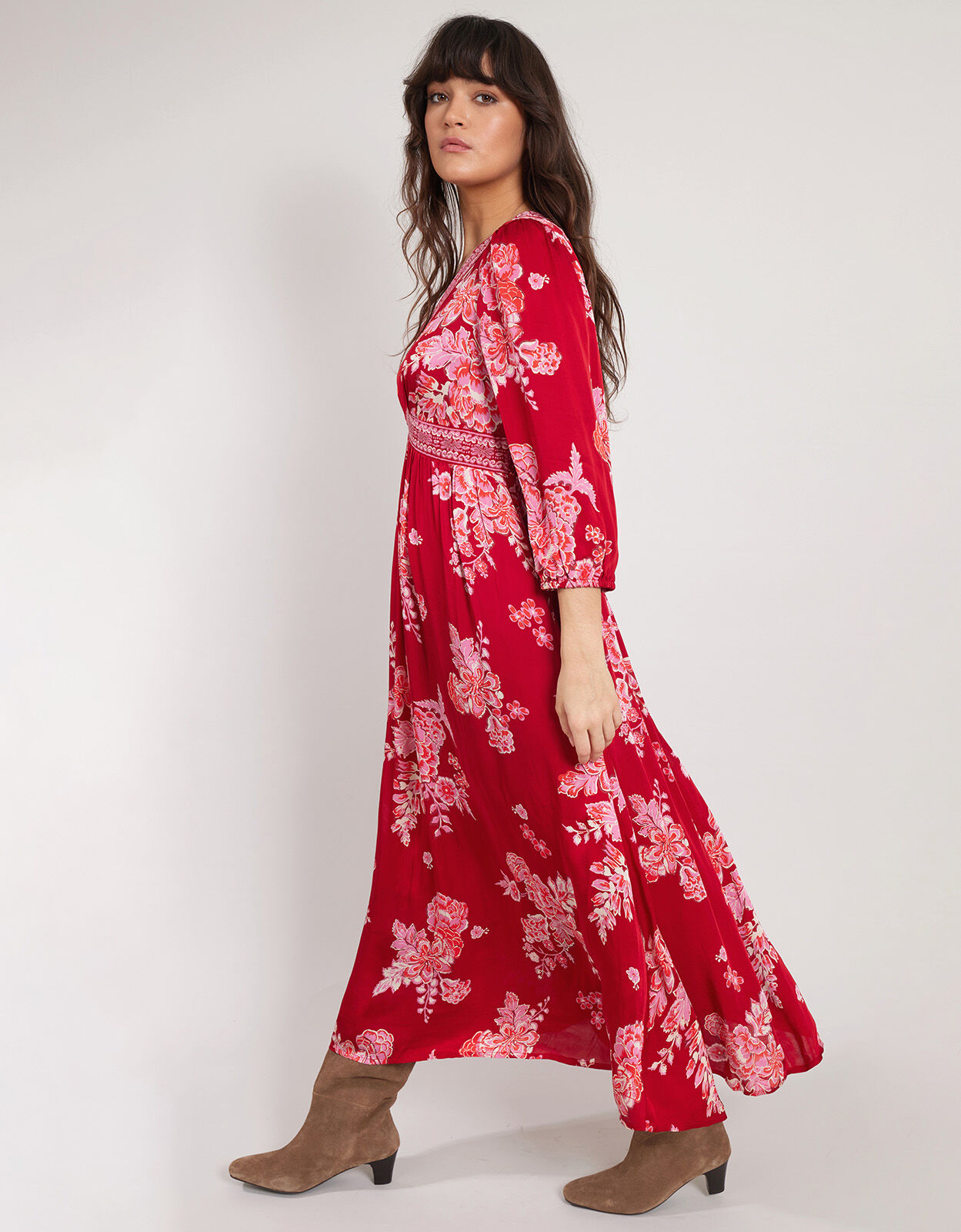 Monsoon red maxi top dress
