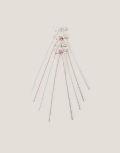 4-Pack Rose Bow Hair Clips, , large
