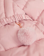 Faux Fur Padded Coat, Pink (PINK), large
