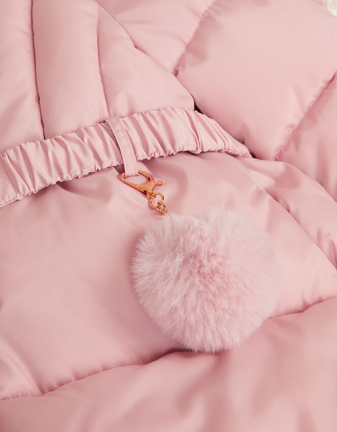Faux Fur Padded Coat, Pink (PINK), large