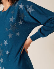 Scatter Star Heat-Seal Gem Jumper, Teal (TEAL), large