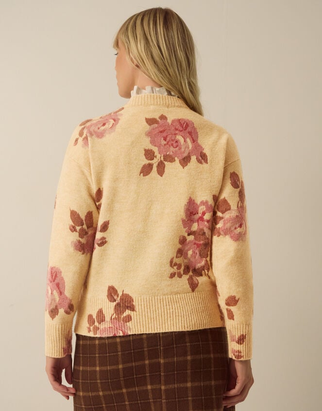Bianca Floral Print Jumper, Cream (CREAM), large