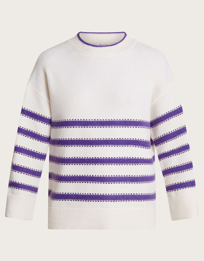 Sable Stripe Jumper, Ivory (IVORY), large