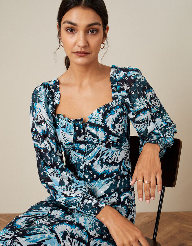 Briony Shimmer Butterfly Dress, Blue (NAVY), large