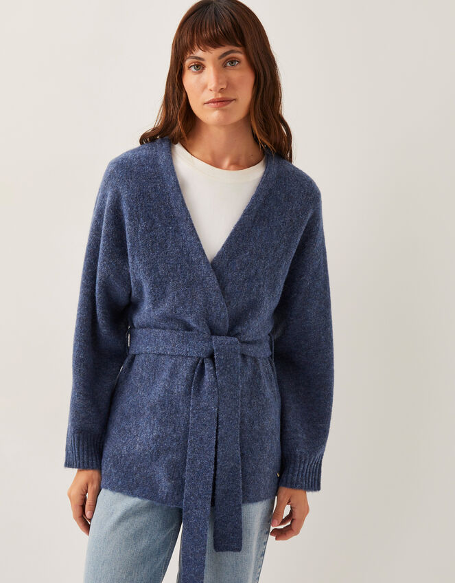 Bay Belted Cardigan, Blue (BLUE), large