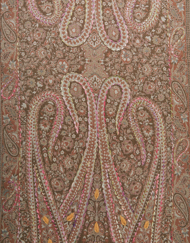 Katia Paisley Embroidered Scarf, , large