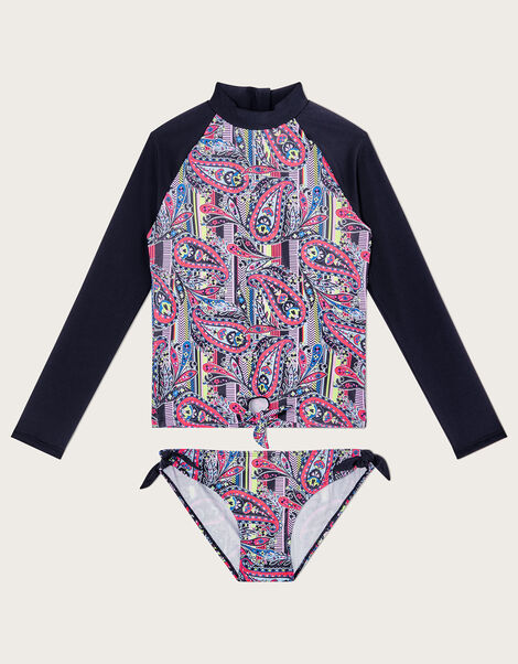 Paisley Two Piece Swim Set with UPF50+ Protection, Multi (MULTI), large