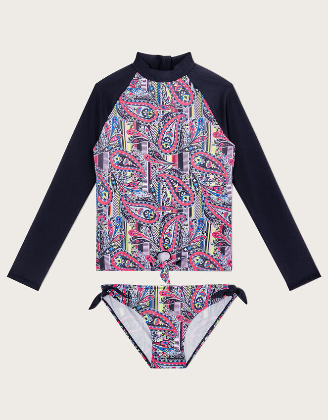 Paisley Two Piece Swim Set with UPF50+ Protection, Multi (MULTI), large