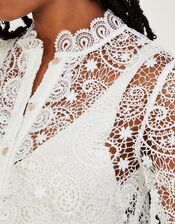 Kate Paisley Lace Blouse, Ivory (IVORY), large