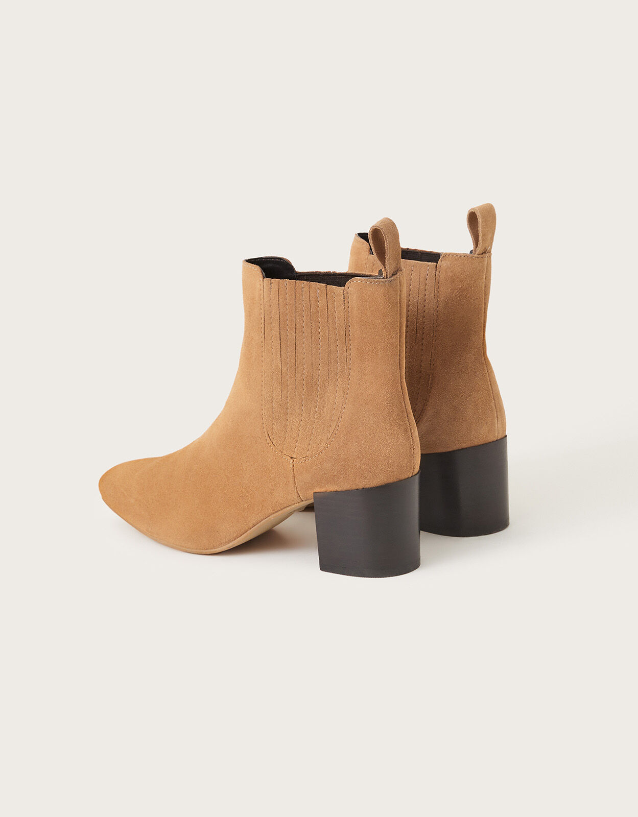 Block heel suedette chelsea boots sale