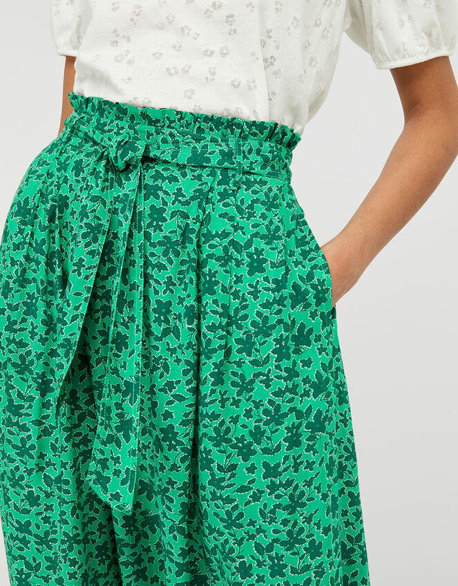 Manilla Floral Print Skirt in LENZING™ ECOVERO™, Green (GREEN), large