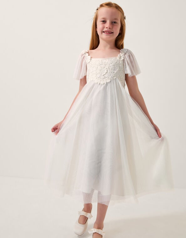 Starla Lace Tulle Dress, Ivory (IVORY), large