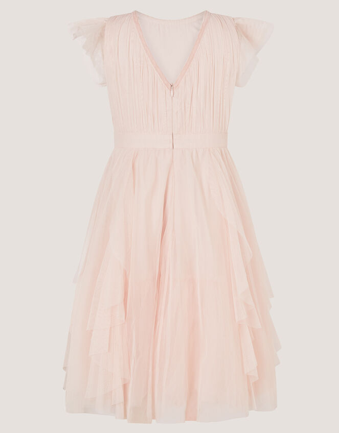 Pennie Embellished Ruffle Party Dress, Pink (PALE PINK), large