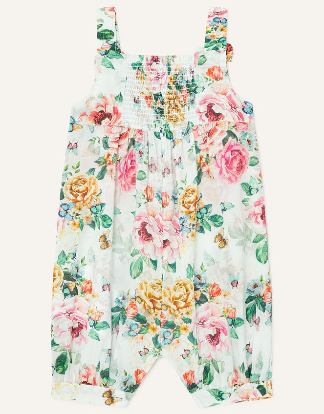 Baby Floral Rose Print Romper, Pink (PINK), large