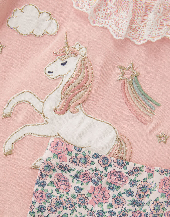 Baby Unicorn T-Shirt & Floral Leggings Set, Pink (PINK), large