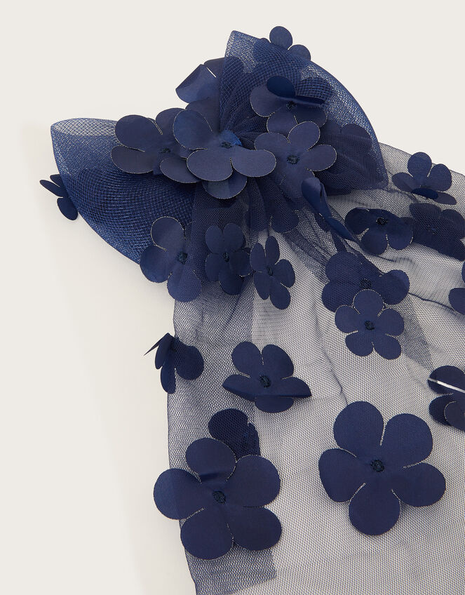 Lauren 3D Flower Tulle Bow Hair Clip, , large