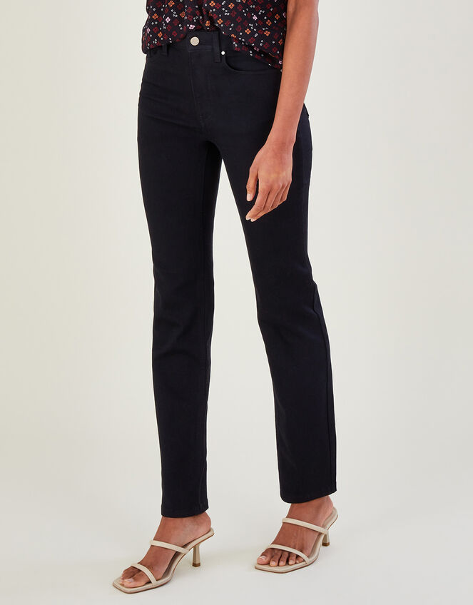 Bootcut Denim Jeans, Black (BLACK), large