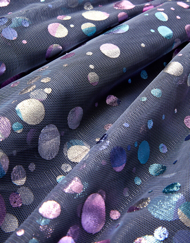 Foil Spot Dress in Recycled Polyester, Blue (BLUE), large