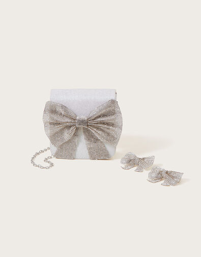 Bobbi Dazzle Bow Bag and Hair Clip Set, , large