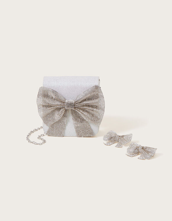 Bobbi Dazzle Bow Bag and Hair Clip Set, , large