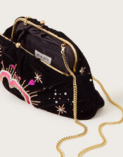 Sequin Heart Pouch Bag, , large