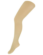 Girls Sparkly Nylon Tights, Gold (GOLD), large
