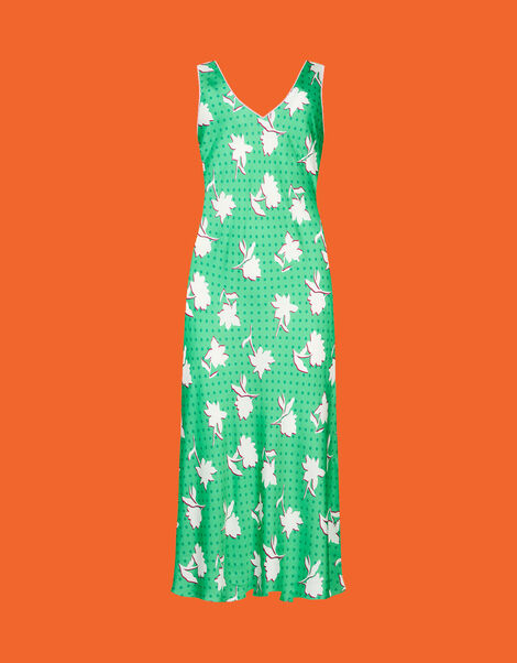 Mirla Beane Polka Dot Floral Slip Dress Multi, Multi (MULTI), large