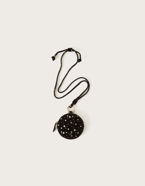 Suede Star Foil Print Purse, , large