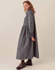 East Shreya Chambray Cotton Shirt Dress, Blue (BLUE), large