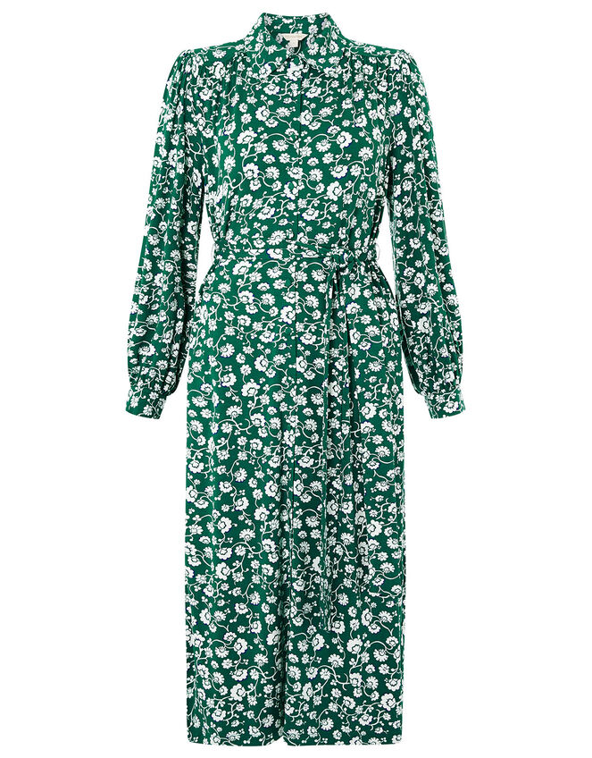 Floral Print Shirt Dress with LENZING™ ECOVERO™ Work Dresses | Monsoon Global.
