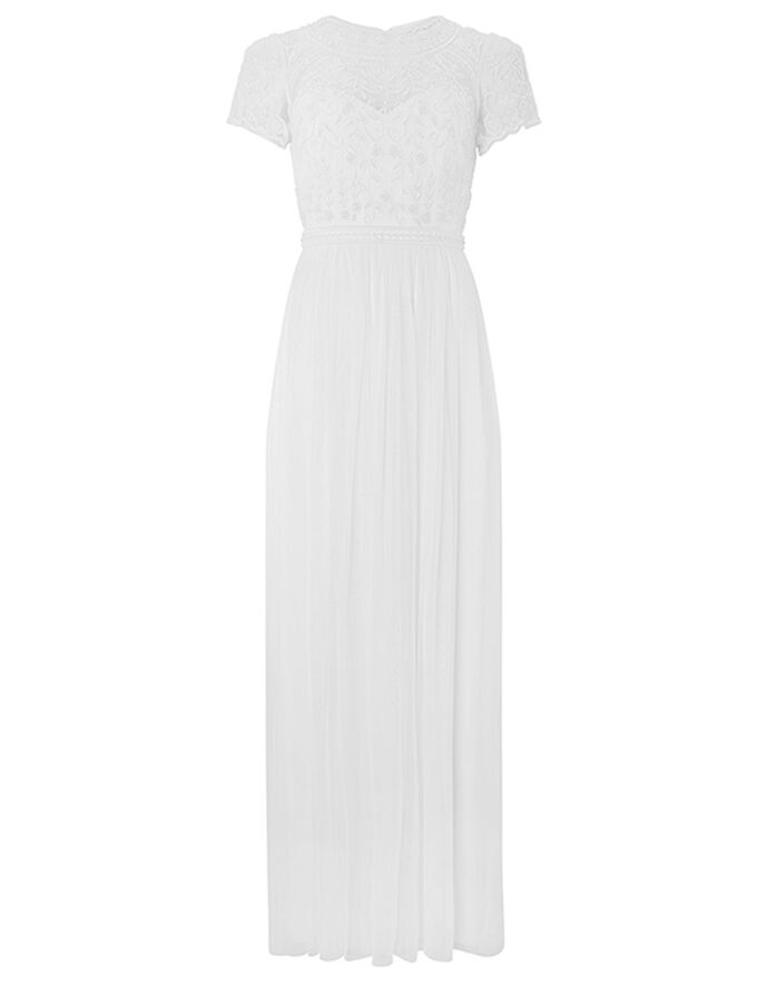 Olive Floral Embellished Tulle Bridal Dress Ivory | Wedding Dresses ...