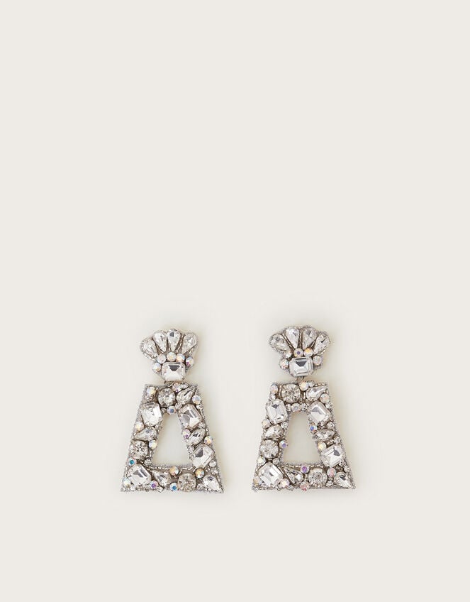 Statement Gemstone Drop Earrings, , large