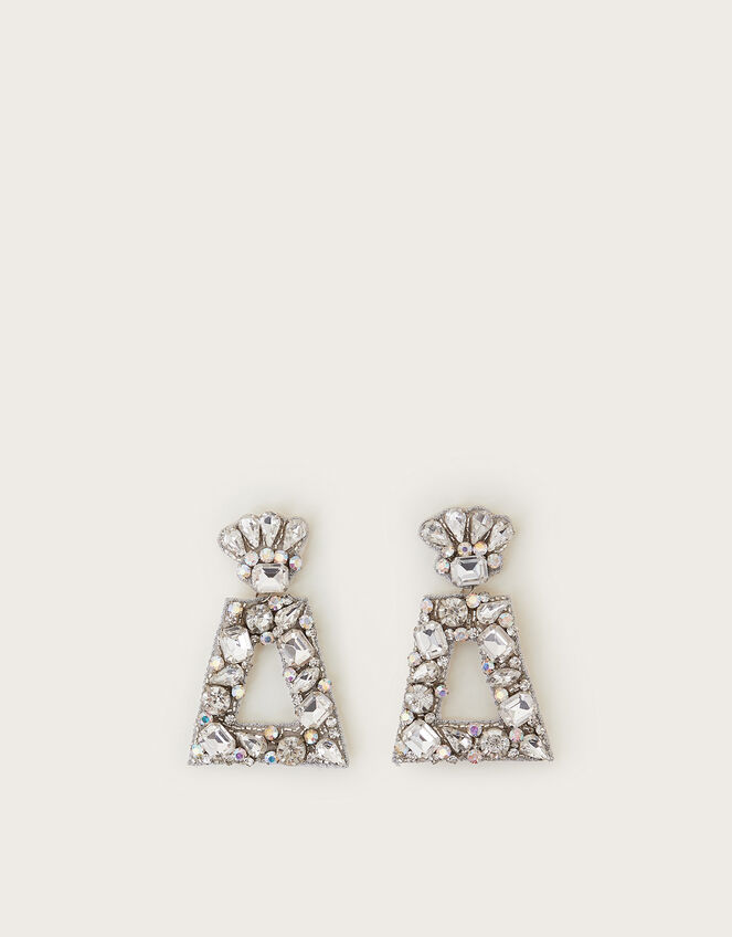 Statement Gemstone Drop Earrings, , large