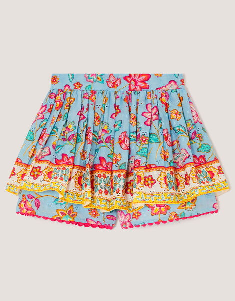 Adara Floral Print Skort, Blue (BLUE), large