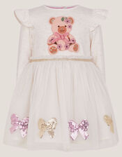 Baby Bear Tulle Disco Dress, Ivory (IVORY), large