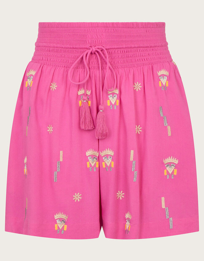 Kiran Embroidered Shorts Pink | Shorts | Monsoon