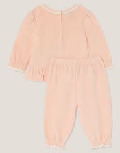Newborn Bear Frill Top & Trousers Set, Pink (PINK), large