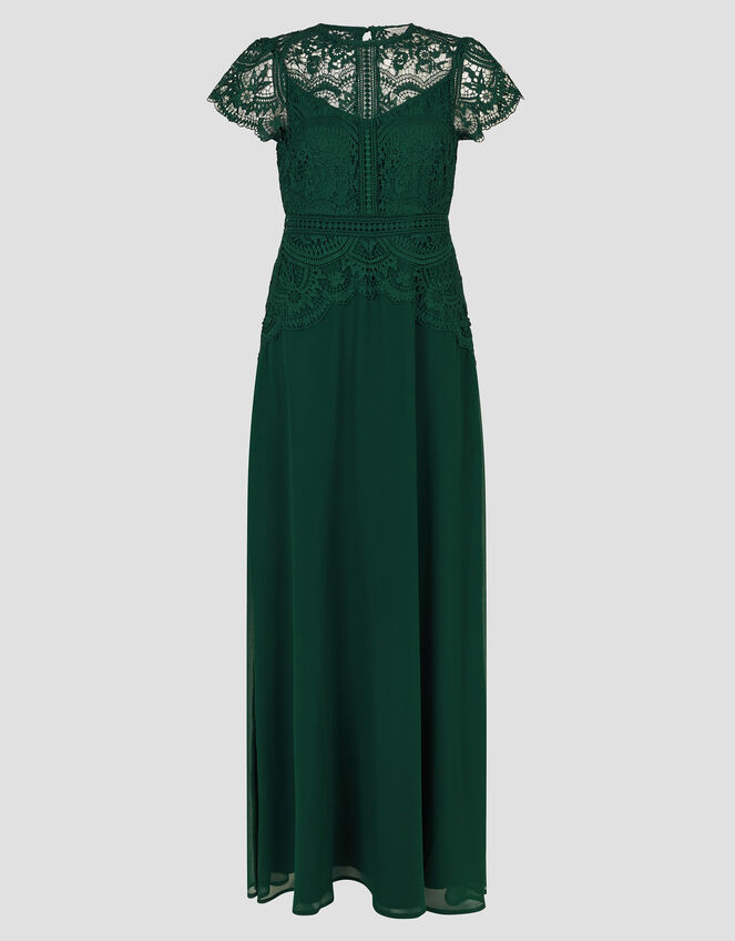 Monica Lace Maxi Dress, Green (GREEN), large
