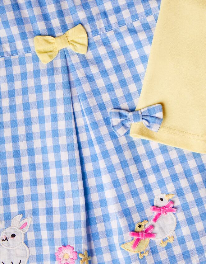 Newborn Gingham Farm Animal Set, Blue (BLUE), large