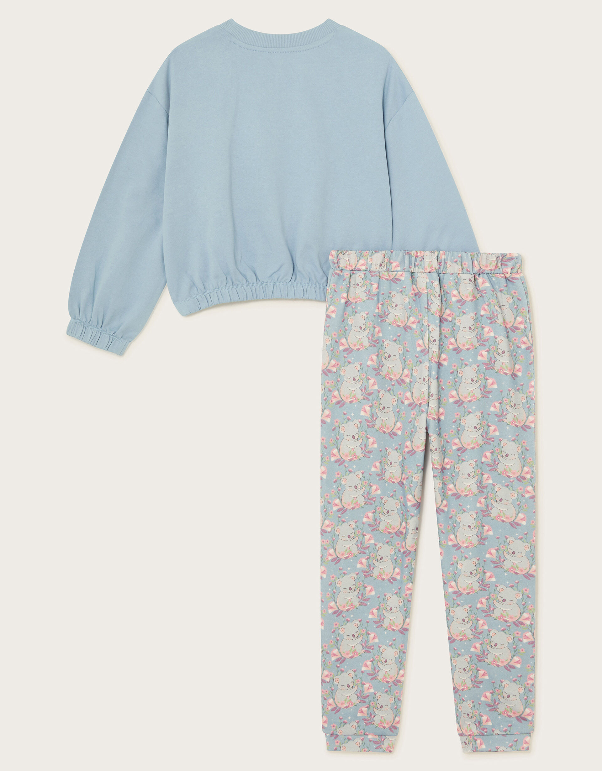 Long Sleeve Koala Print Pyjamas Set Blue