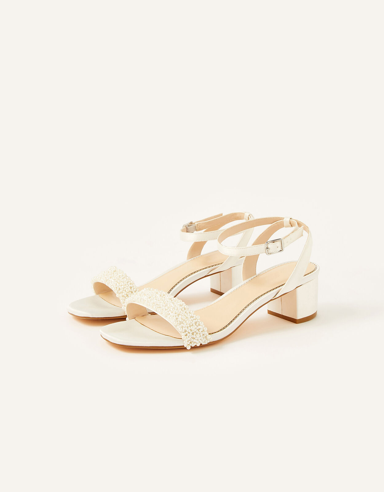Ivory small heel shop shoes