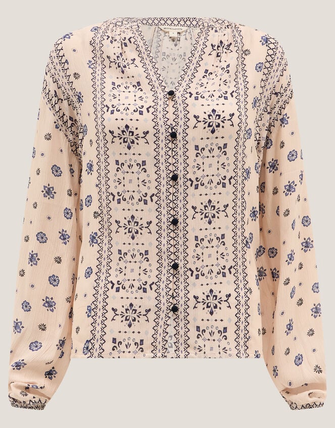 Bonny Print Blouse, Ivory (IVORY), large