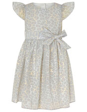 Baby Alanis Animal Print Dress, Grey (GREY), large