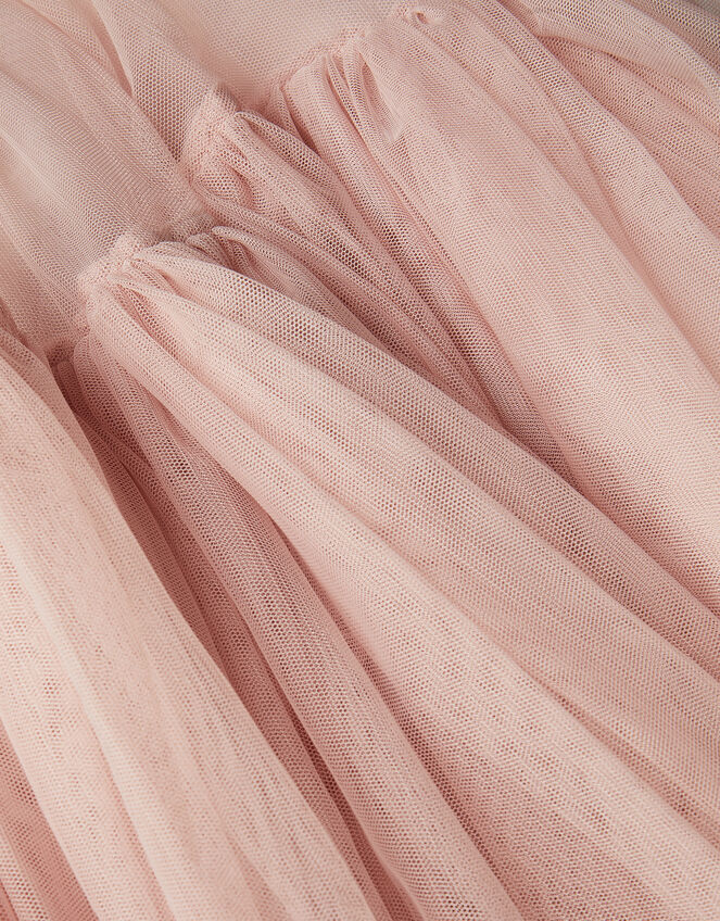 Ruby Asymmetric Flower Tulle Dress, Pink (PINK), large