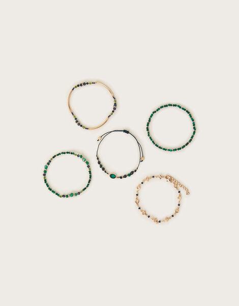 5-Pack Embellished Stacking Bracelets, , large