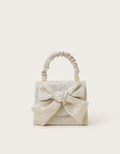 Jacquard Bow Handbag, , large