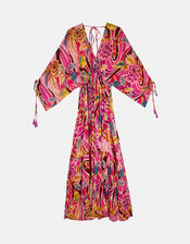 Piti Cuiti Floral Print Maxi Kaftan Dress, Pink (PINK), large