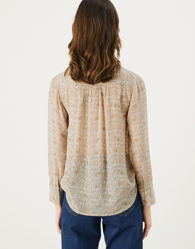Tally Print Blouse with Sustainable Viscose, Natural (NEUTRAL), large